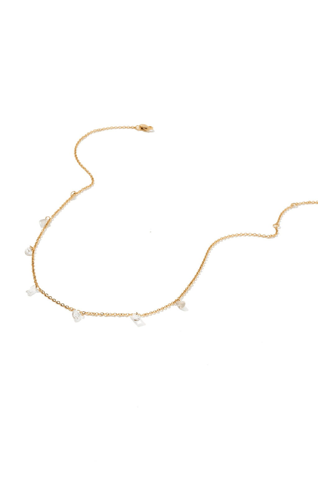 Necklace - Allegra Clear Gold
