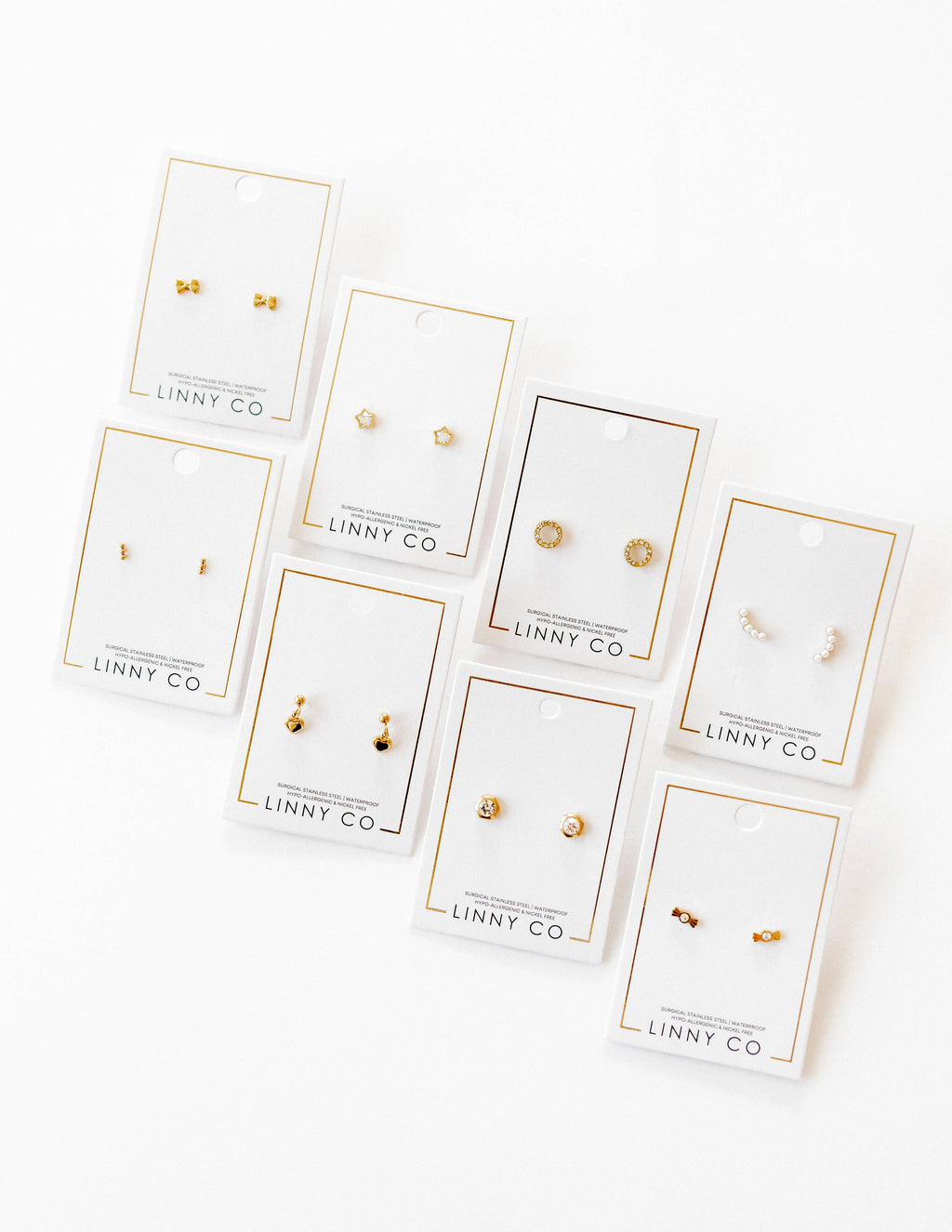 Screwback Stud Earrings - Lainey - Gold