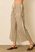 PINSTRIPE ELASTIC WAIST PANT