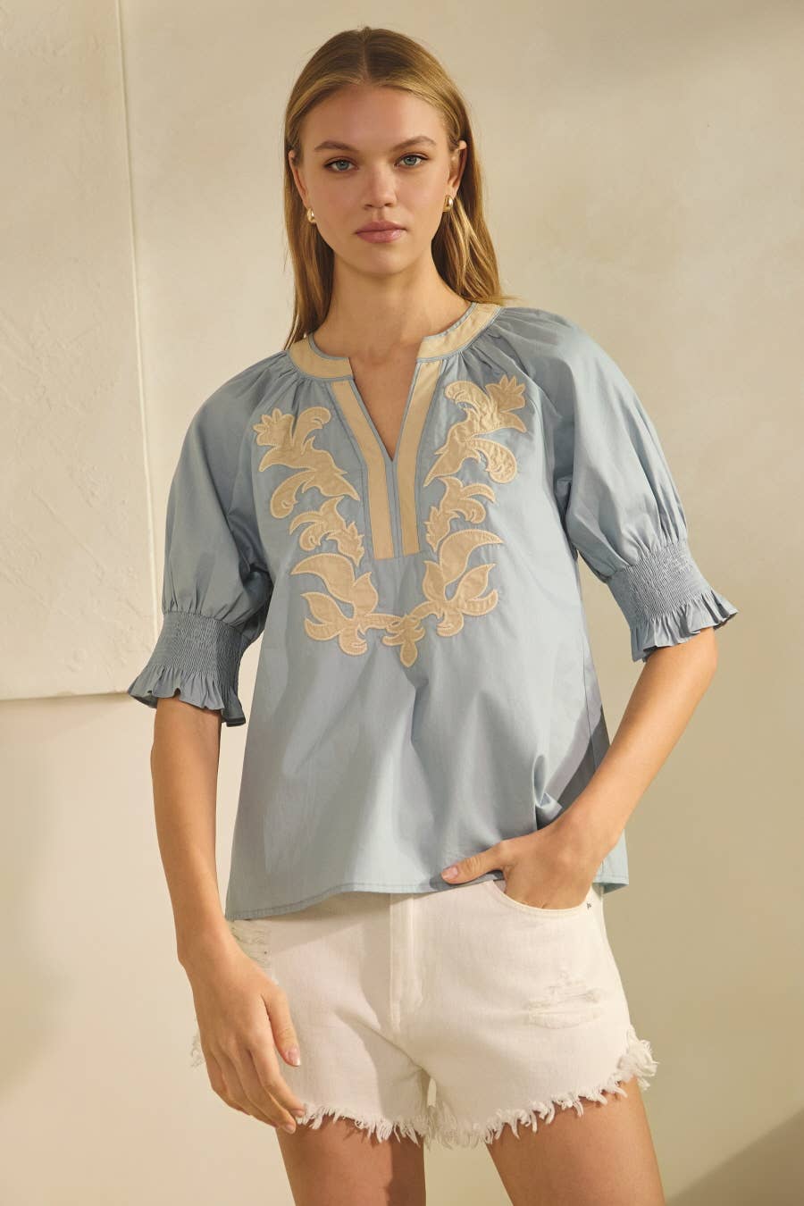 Cotton Poplin Top