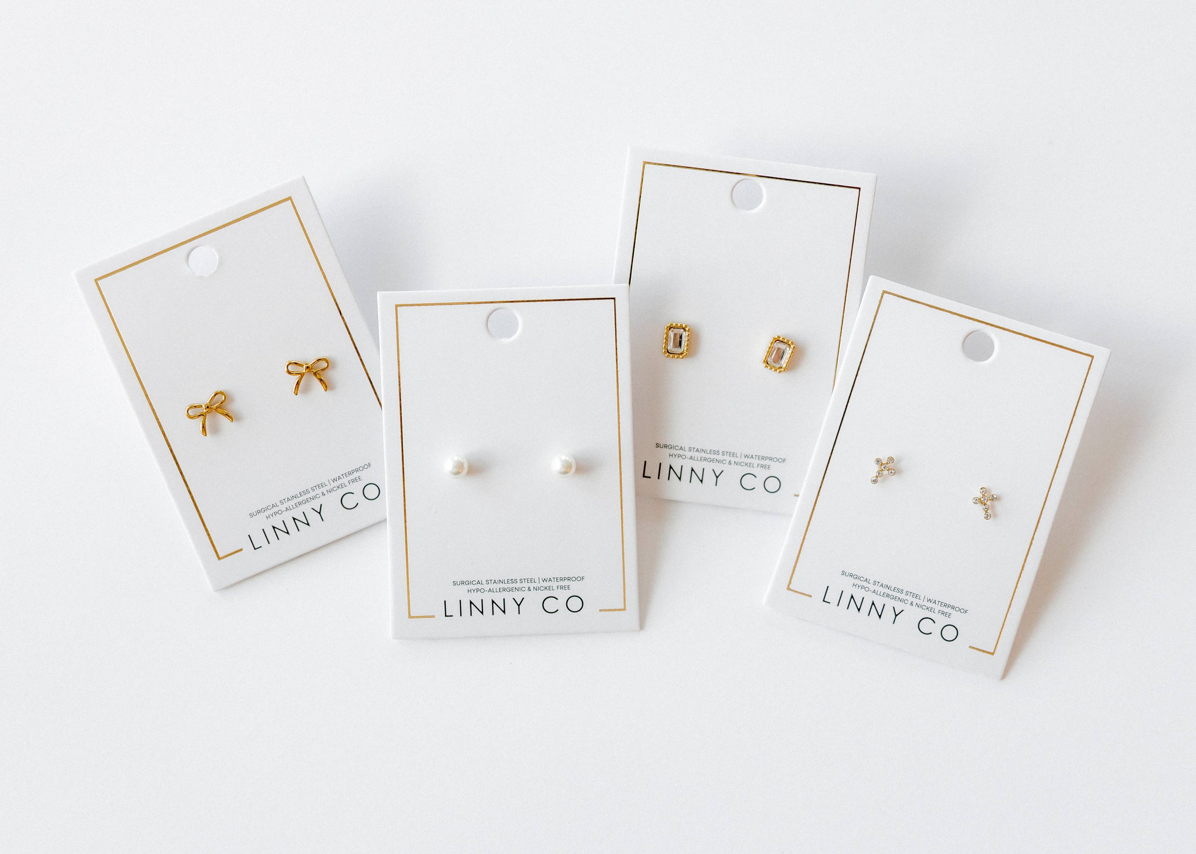Screwback Stud Earrings - Sadie - Gold