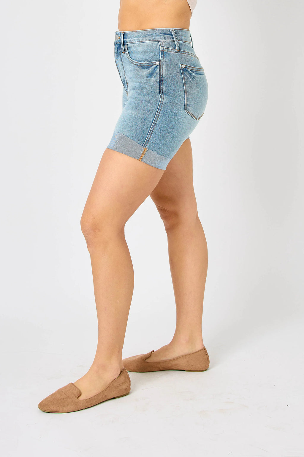 HW Mineral Wash Destroy BF Shorts