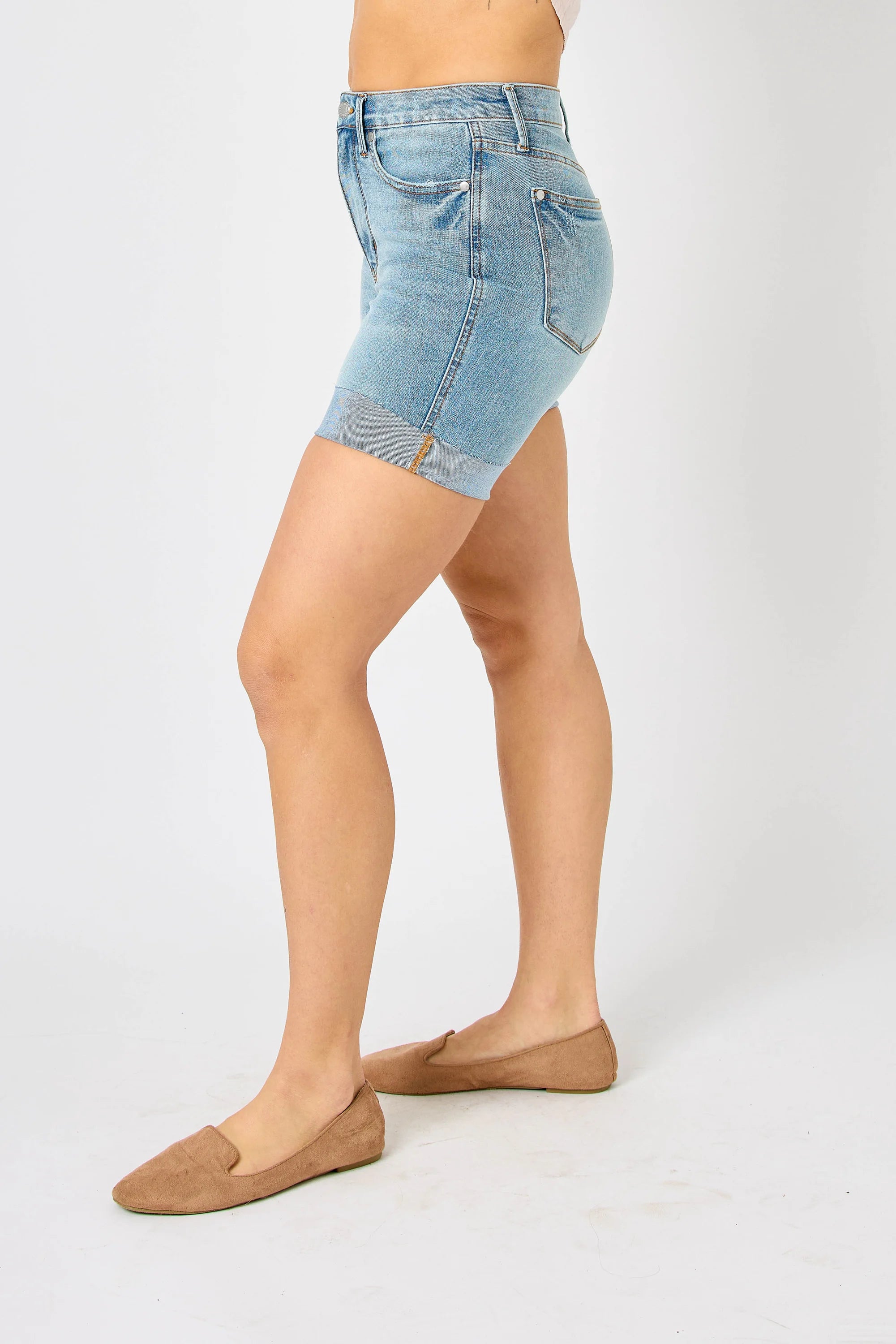 HW Mineral Wash Destroy BF Shorts