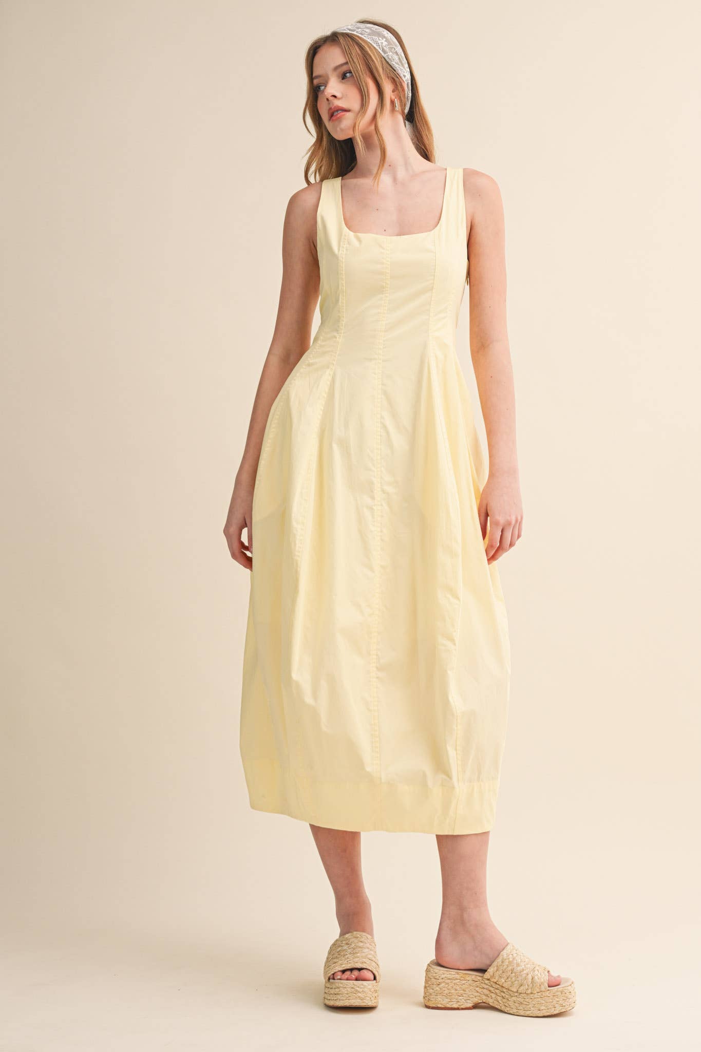TULIP HEM MIDI DRESS