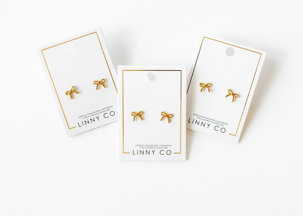 Screwback Stud Earrings - Sadie - Gold