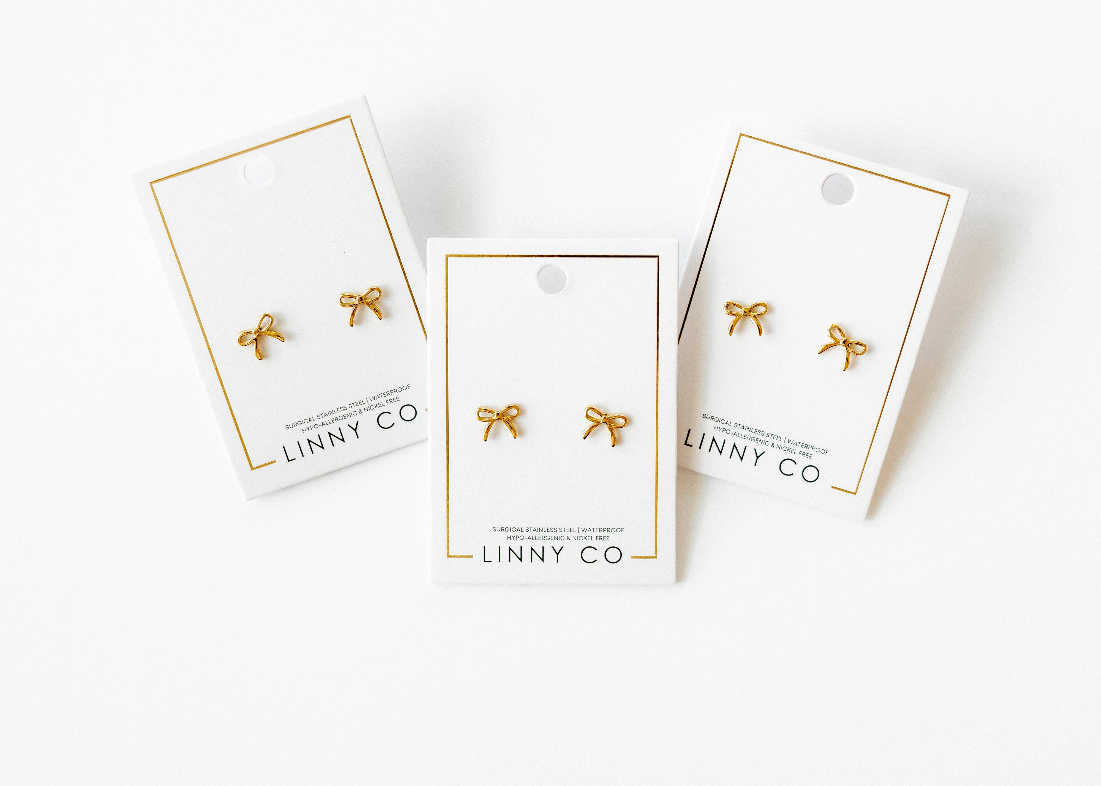 Screwback Stud Earrings - Sadie - Gold
