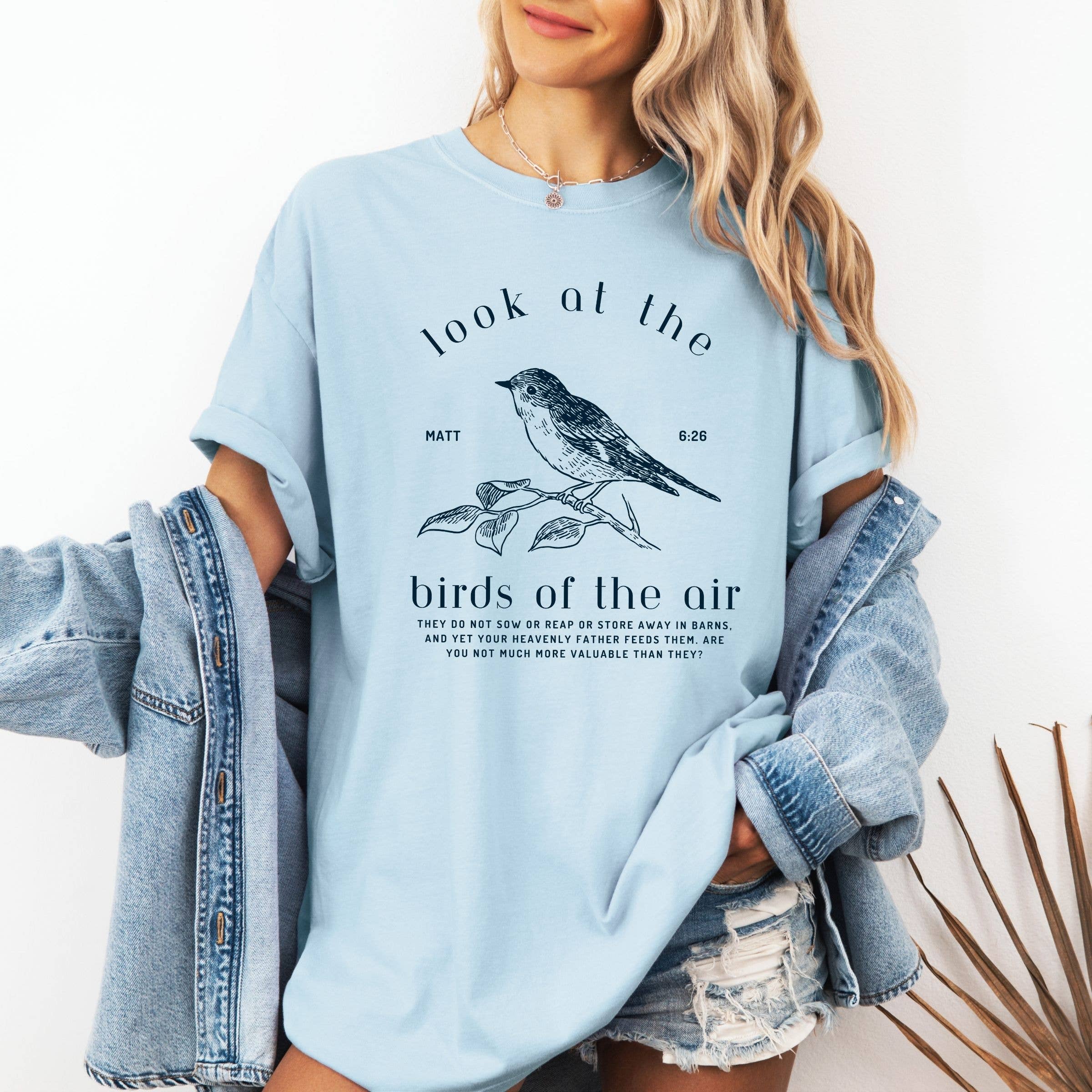 Look at the Birds Floral Graphic Tee