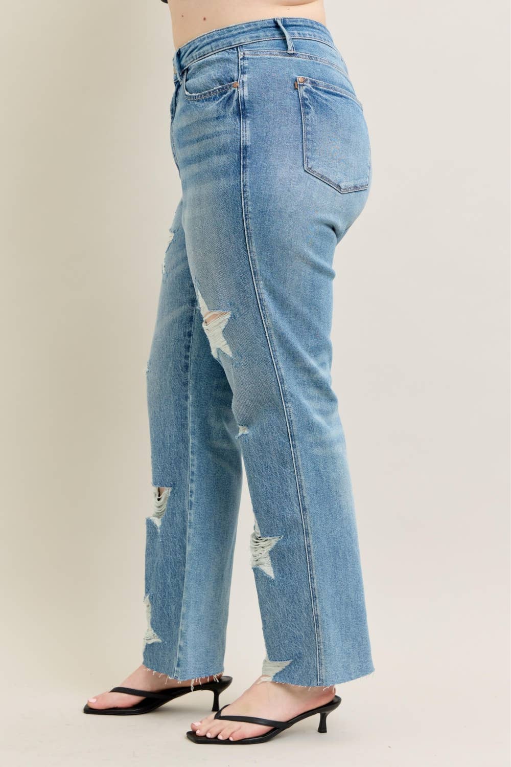 HW Rigid Magic Star Shaped Destroy 90's Straight - PLUS