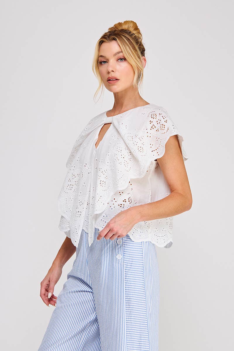 Eyelet Butterfly Top