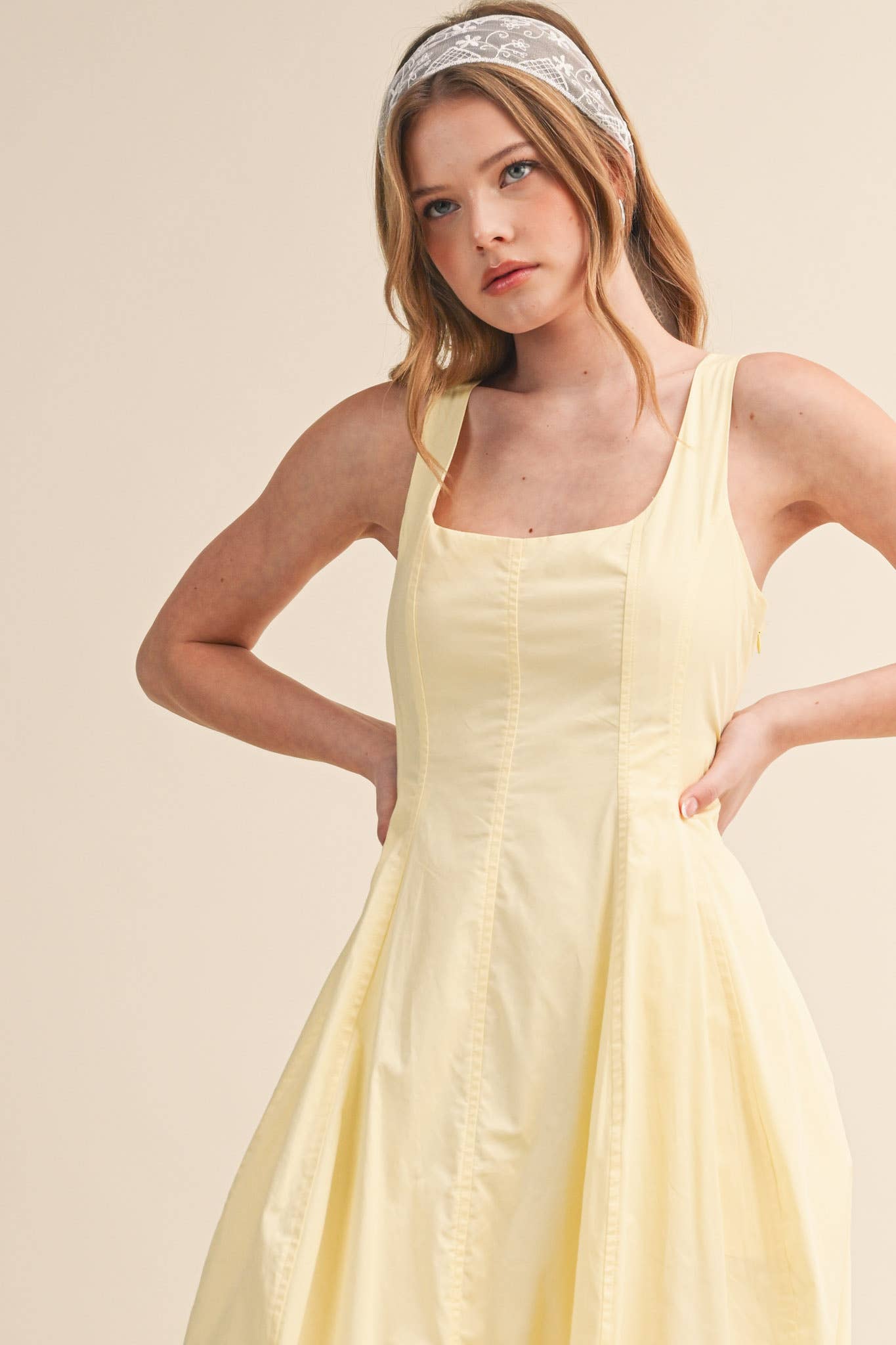 TULIP HEM MIDI DRESS