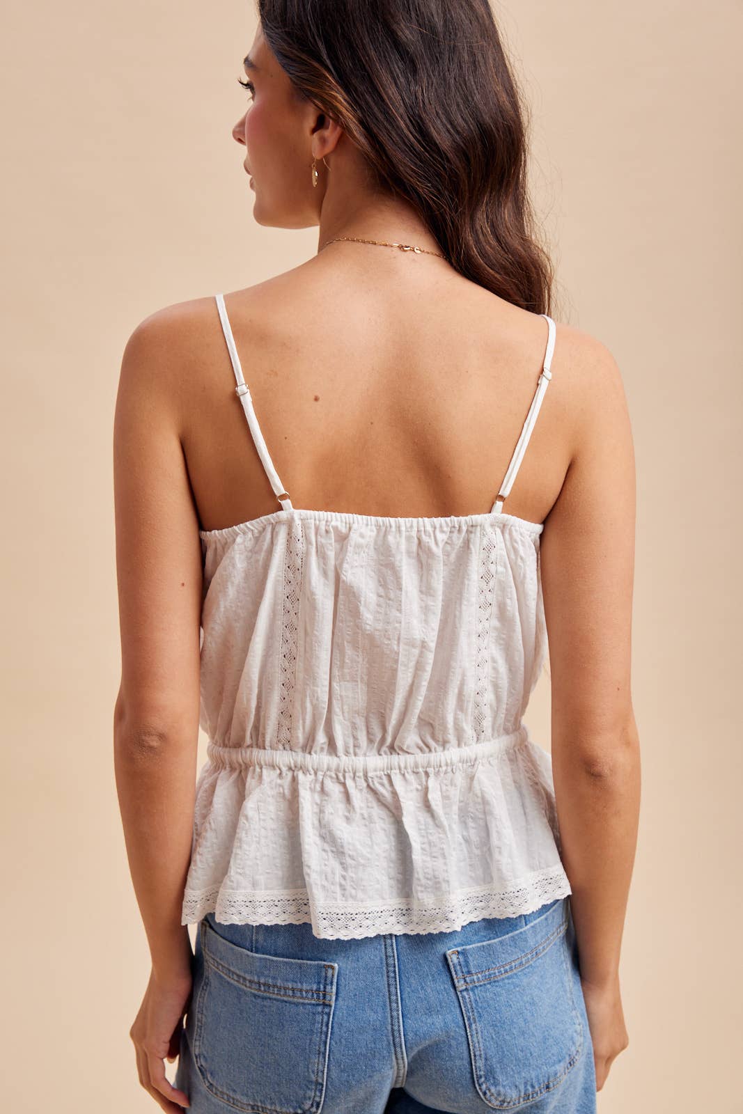 PINTUCK SLEEVELESS BLOUSE