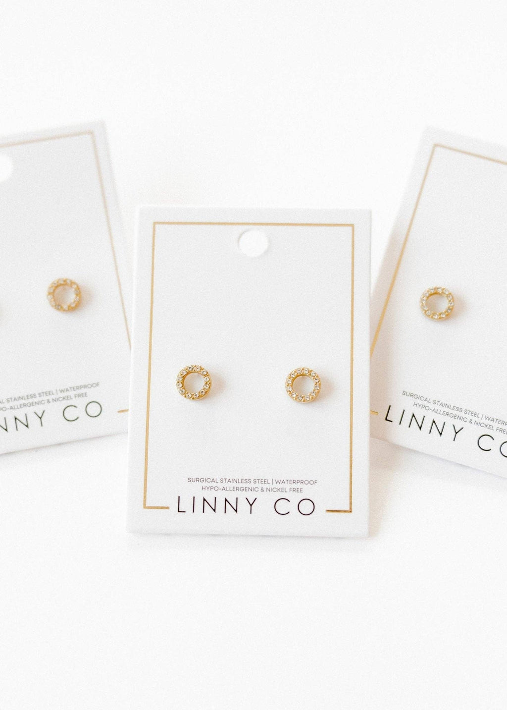 Screwback Stud Earrings - Lainey - Gold