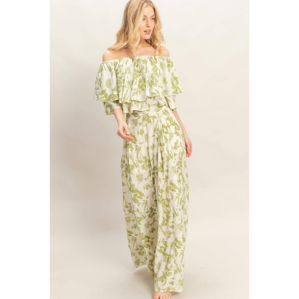 Floral Wide Leg Pants