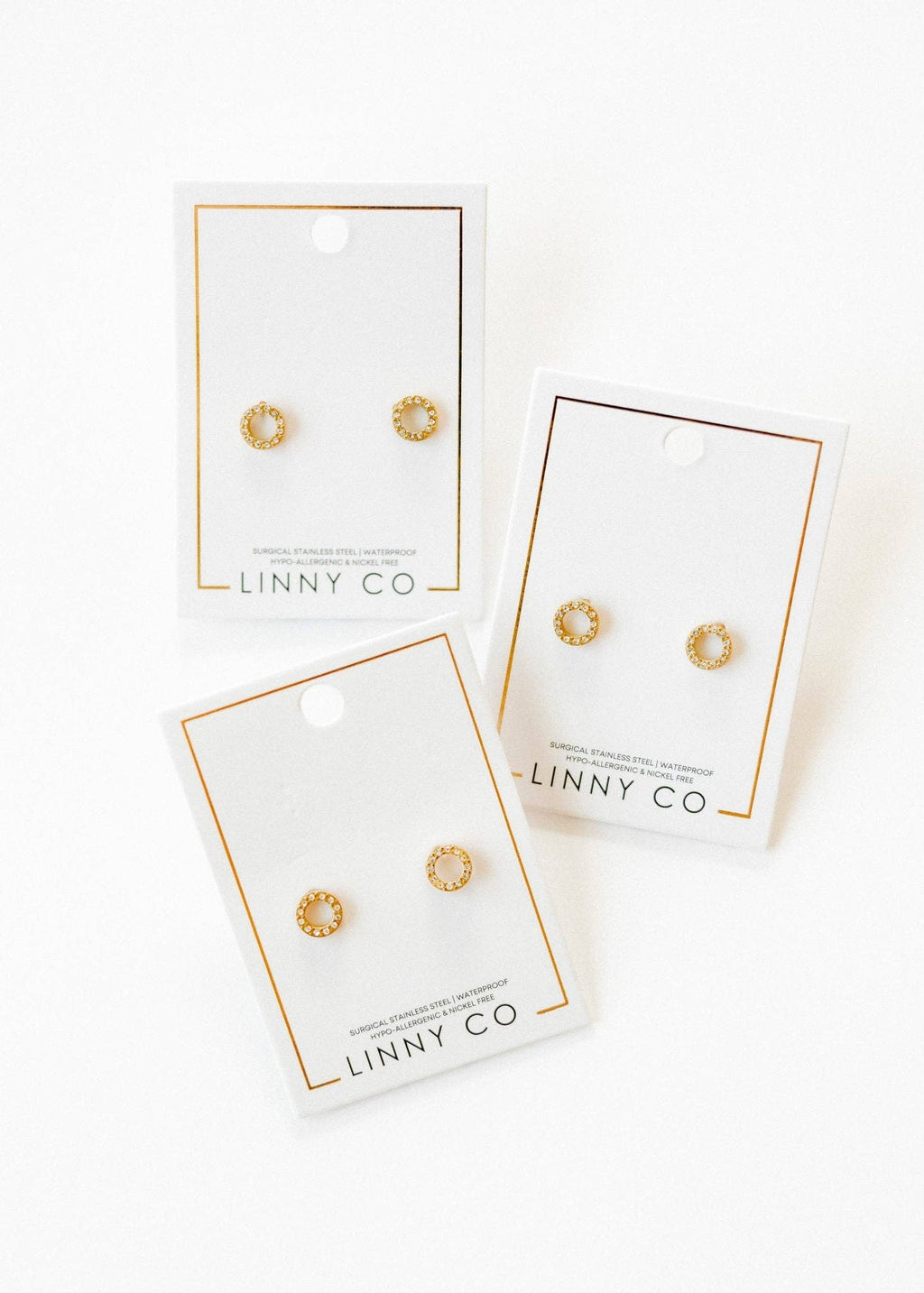 Screwback Stud Earrings - Lainey - Gold