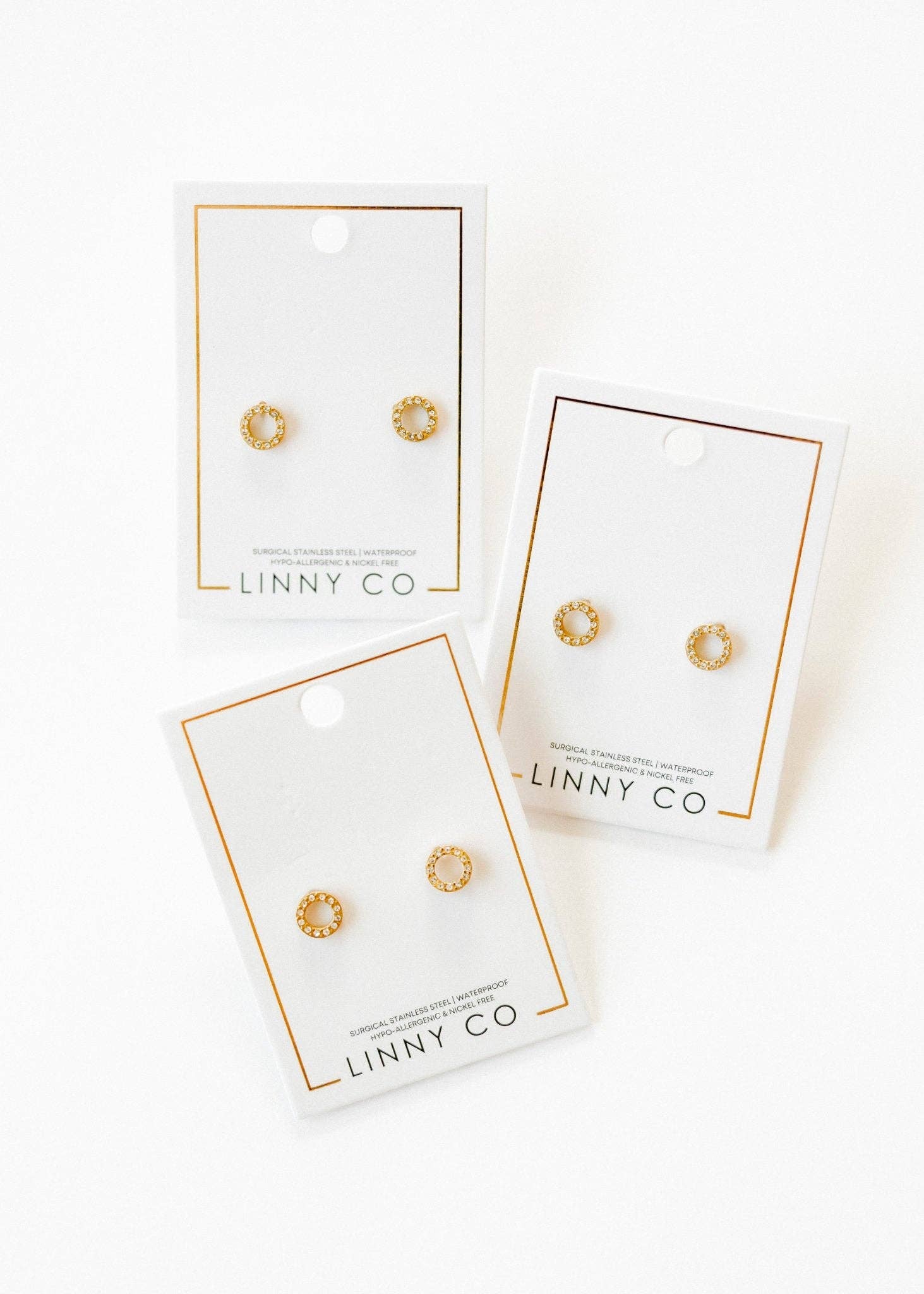 Screwback Stud Earrings - Lainey - Gold