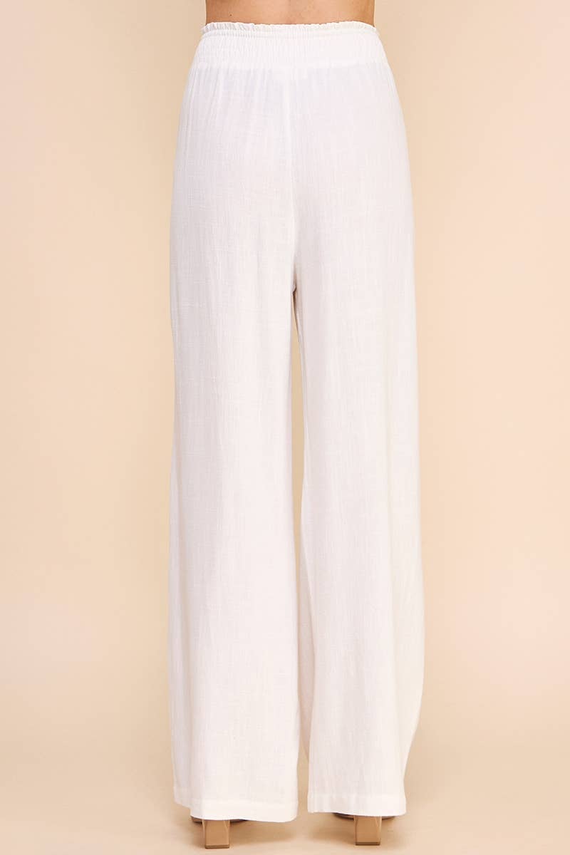 Soft Linen Wide Leg Pants
