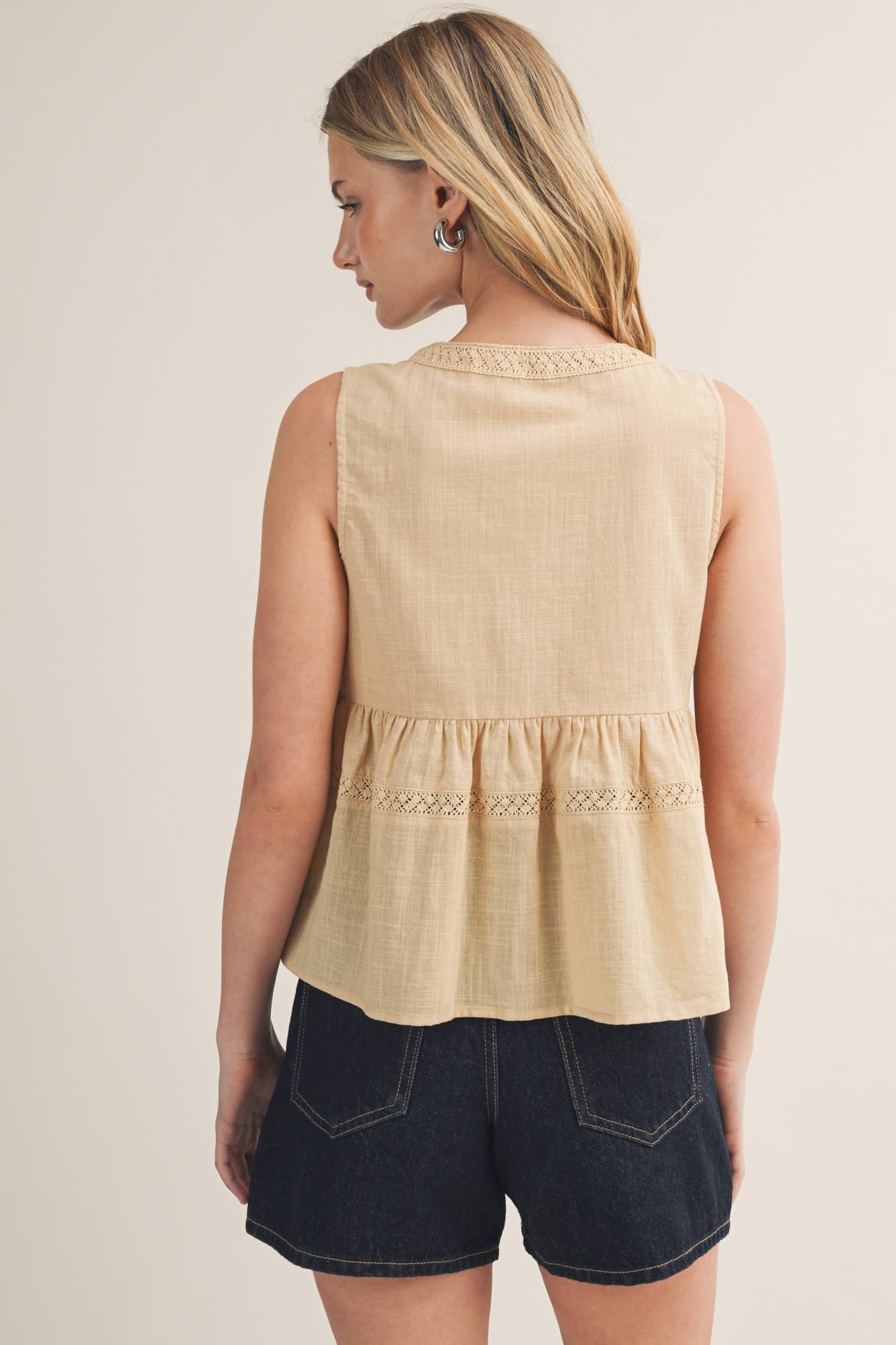EMBROIDERED LINEN VEST