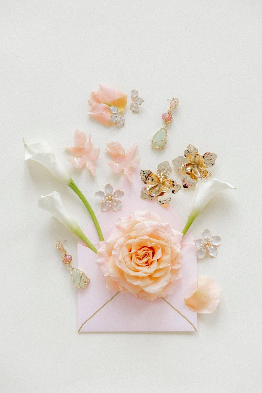 Monroe Statement Earrings - White