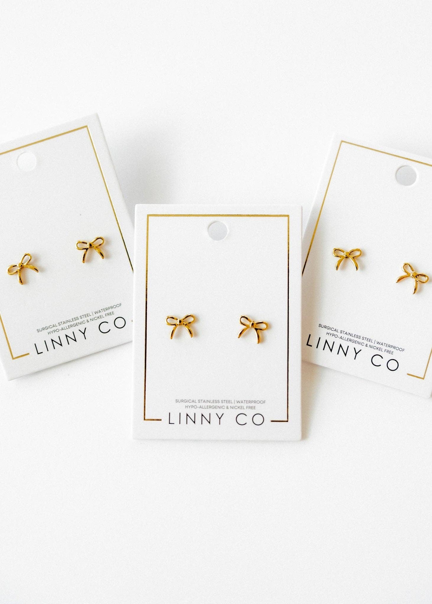 Screwback Stud Earrings - Sadie - Gold