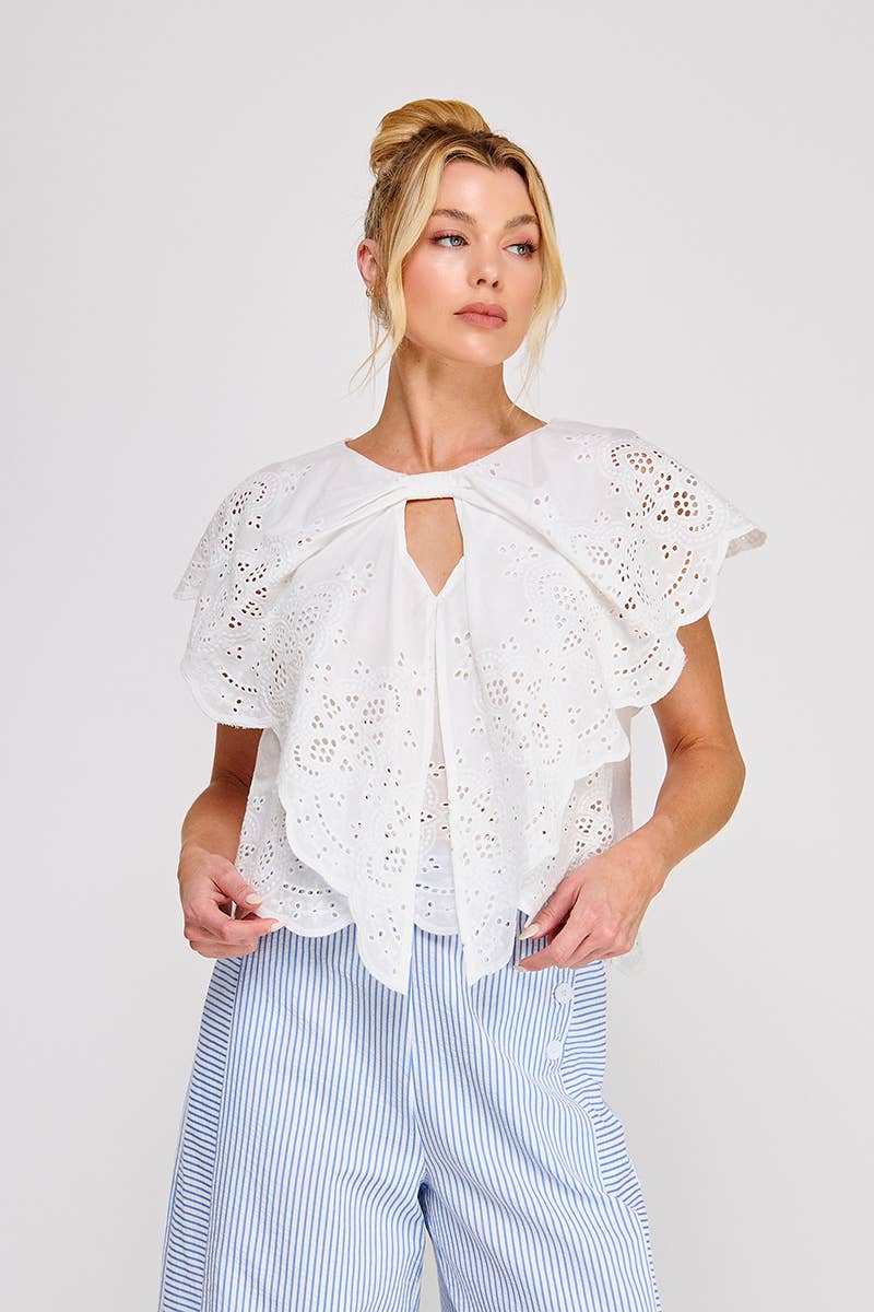 Eyelet Butterfly Top