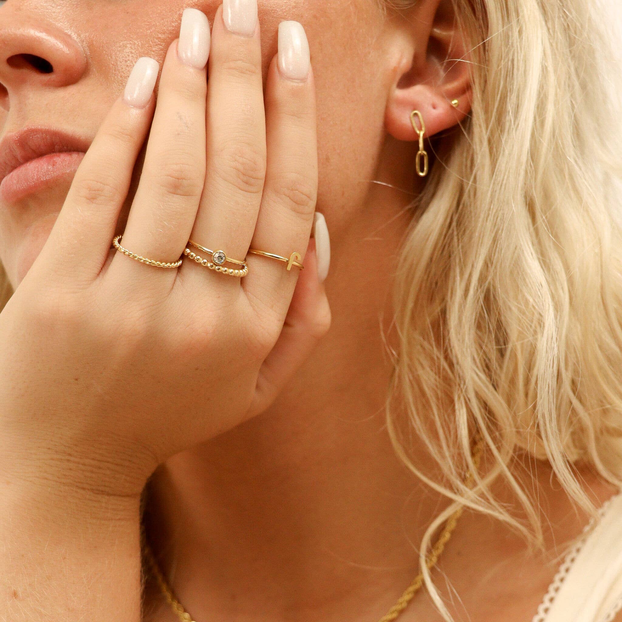 Stainless Steel Braided Stacking Ring - Hypoallergenic