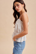 PINTUCK SLEEVELESS BLOUSE