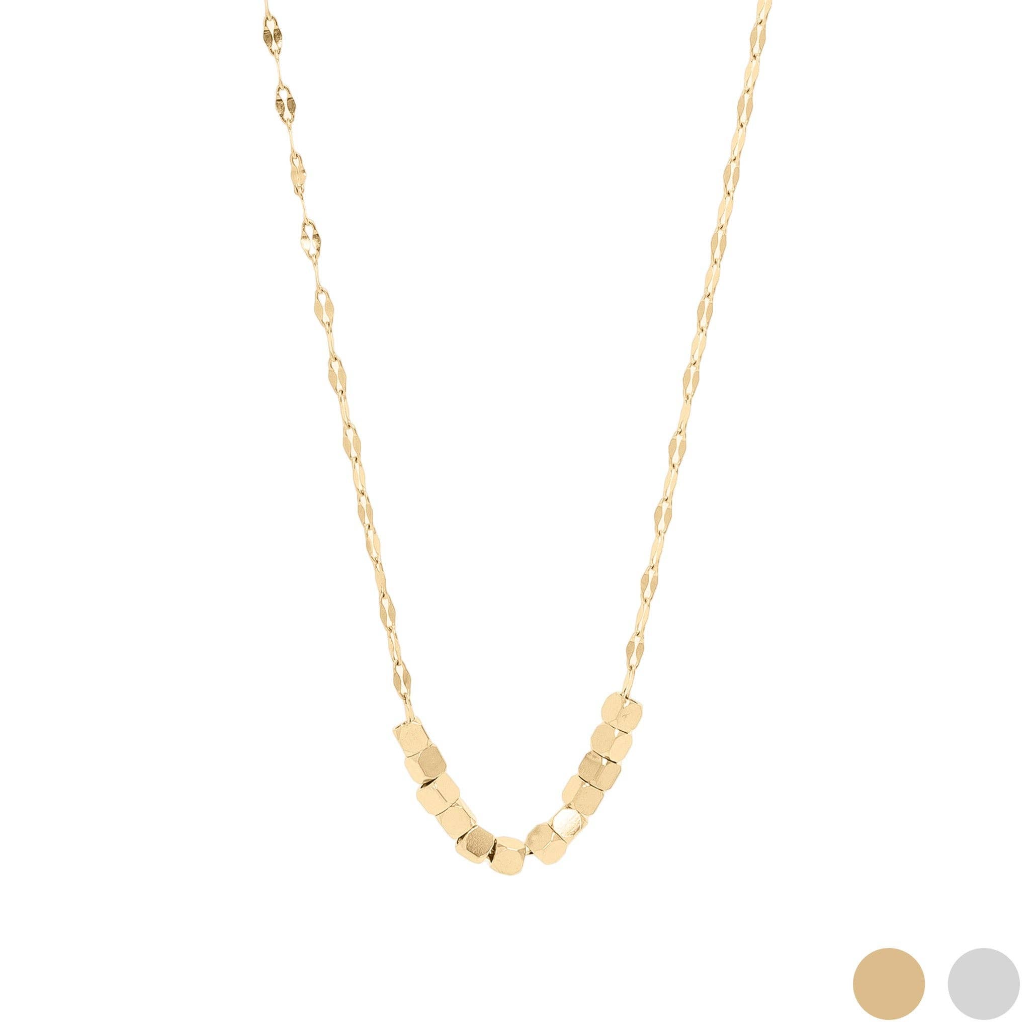 18K Gold PVD Lip Chain Charm Necklace
