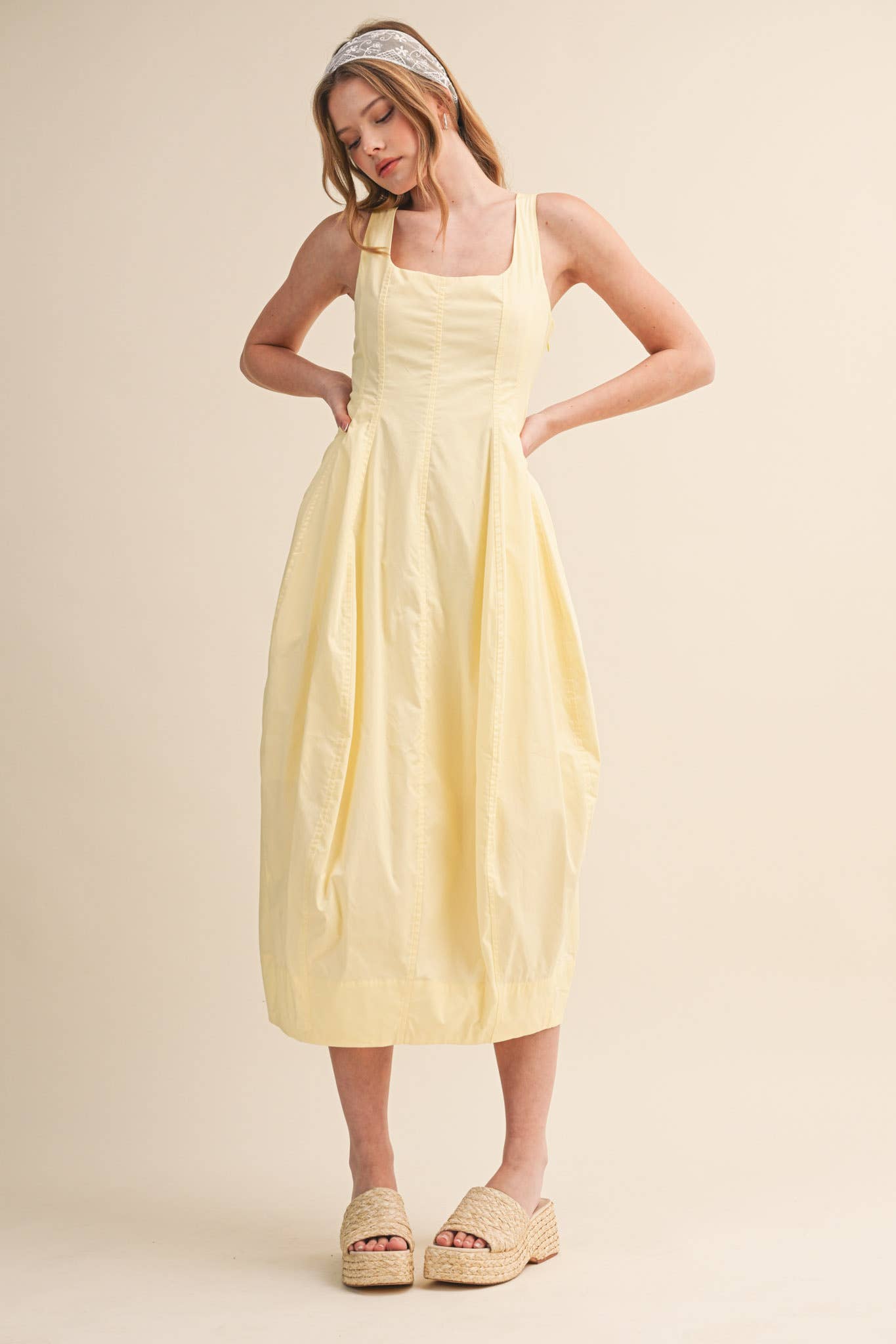 TULIP HEM MIDI DRESS