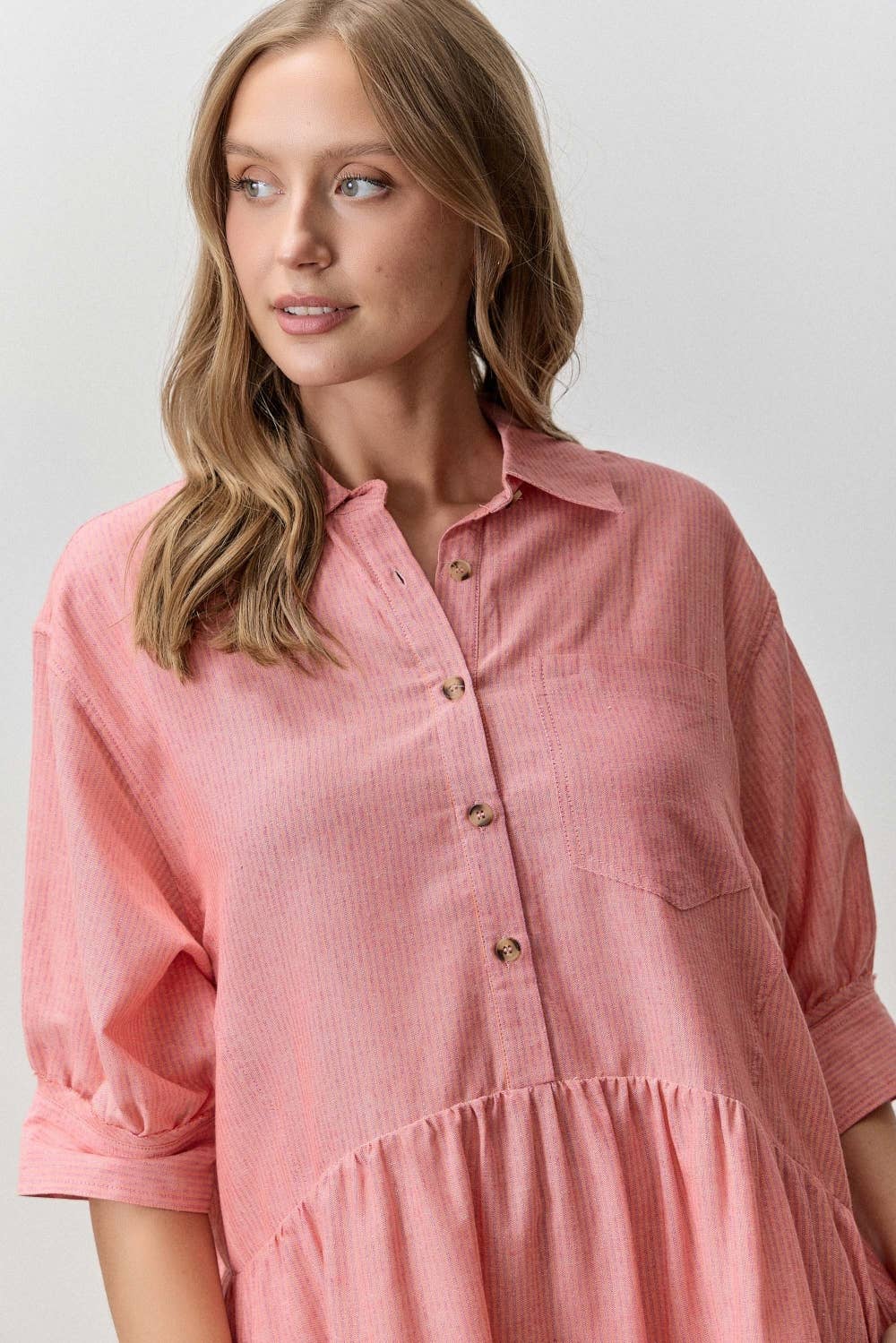 Short Sleeve Striped Tiered Ruffle Mini Dress