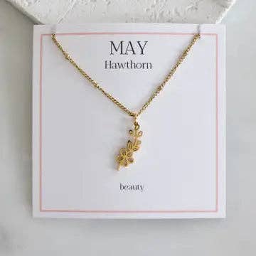 Birth Flower Necklace - Waterproof
