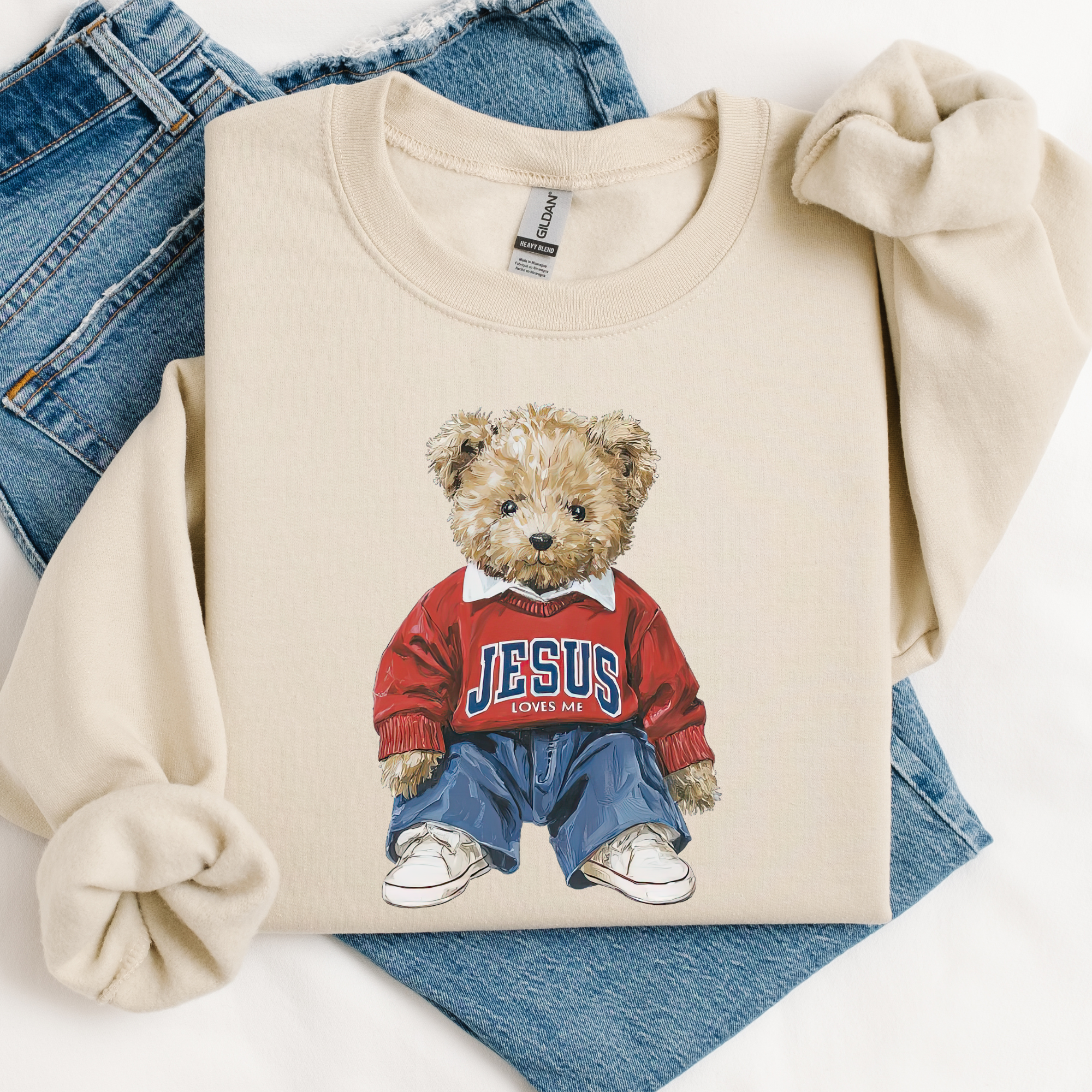 Jesus Teddy Bear Graphic Tee