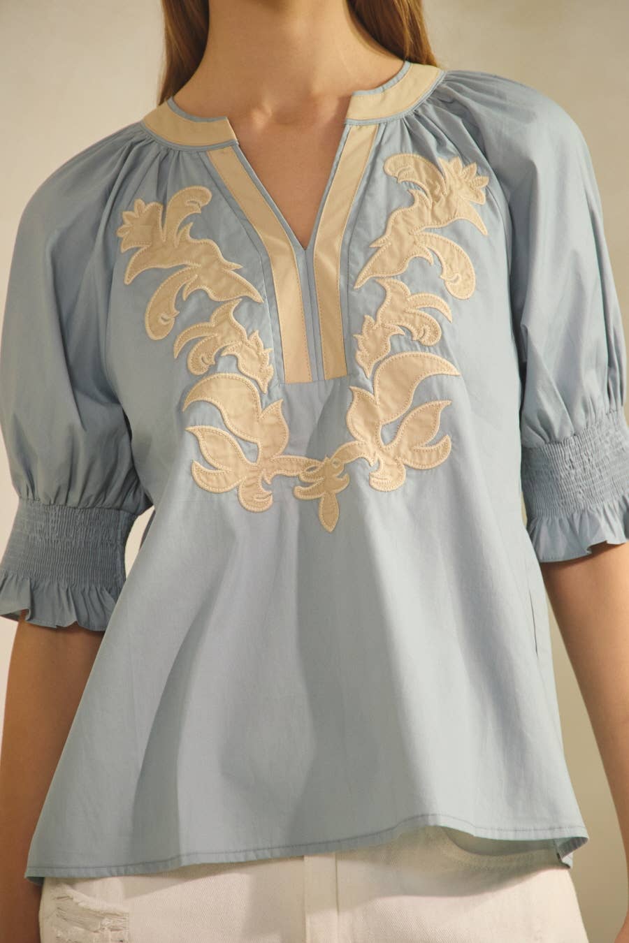 Plus Cotton Poplin Top