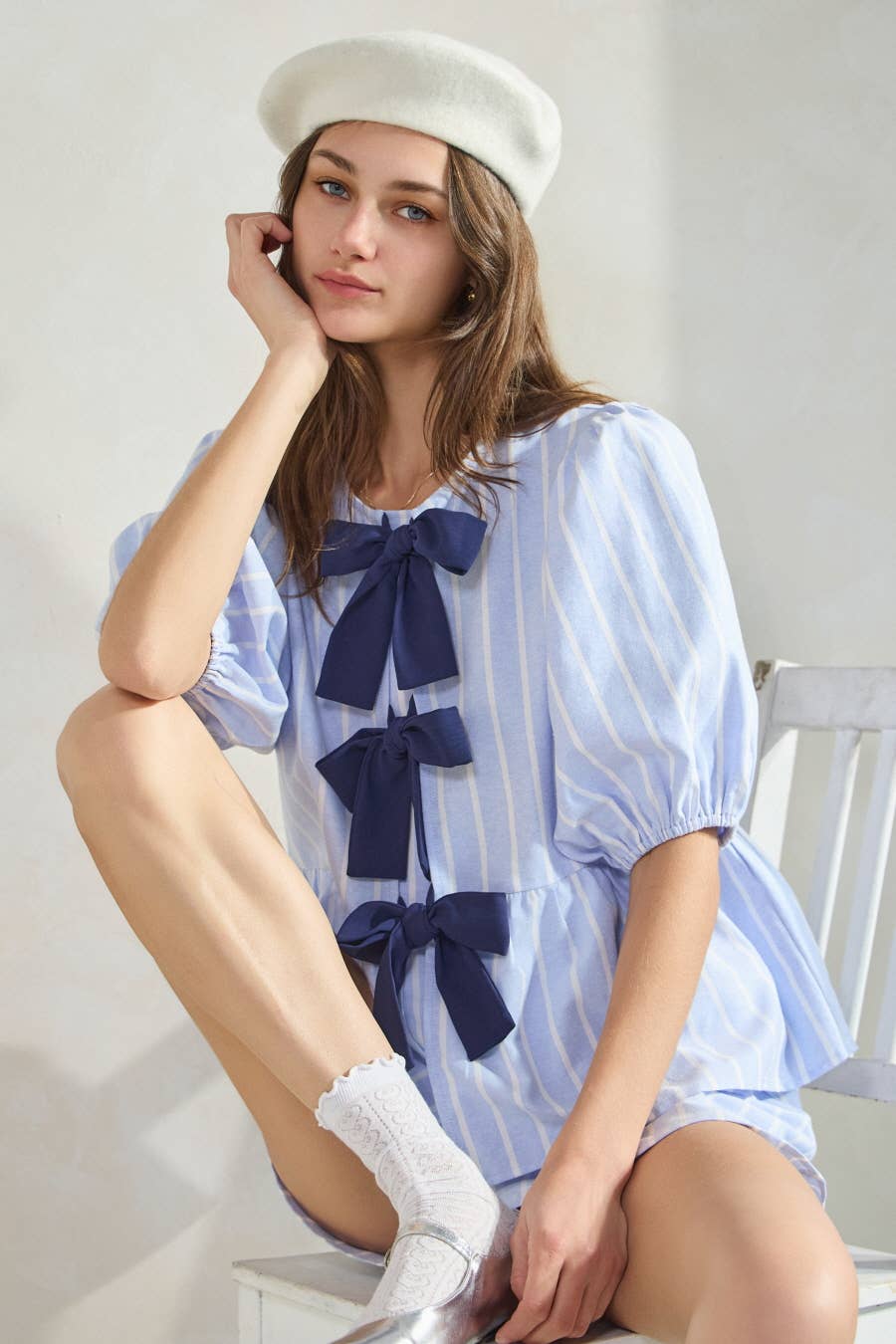 Plus Sailor Collection Striped Shorts