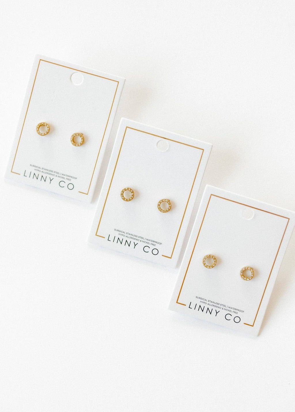 Screwback Stud Earrings - Lainey - Gold