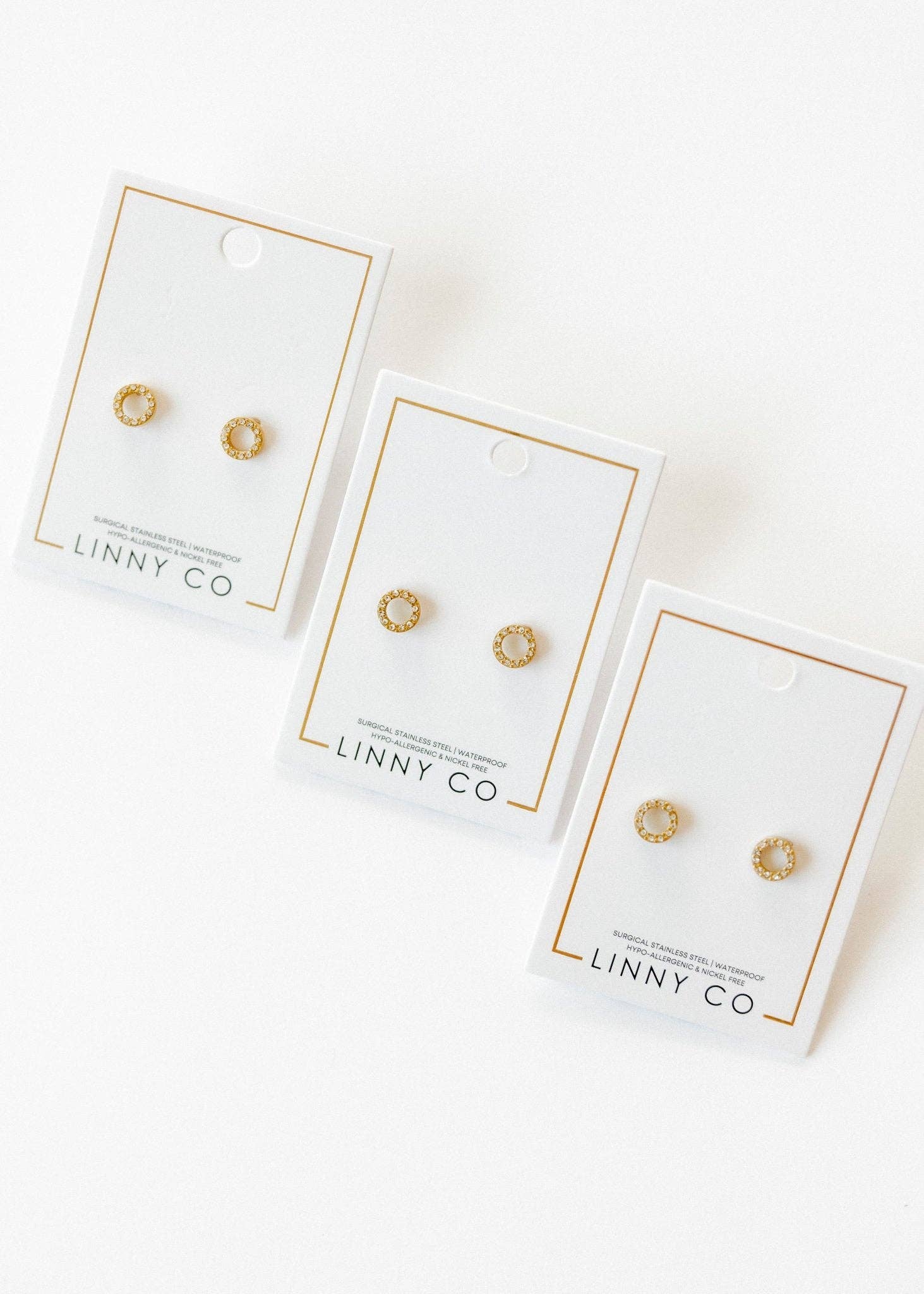 Screwback Stud Earrings - Lainey - Gold