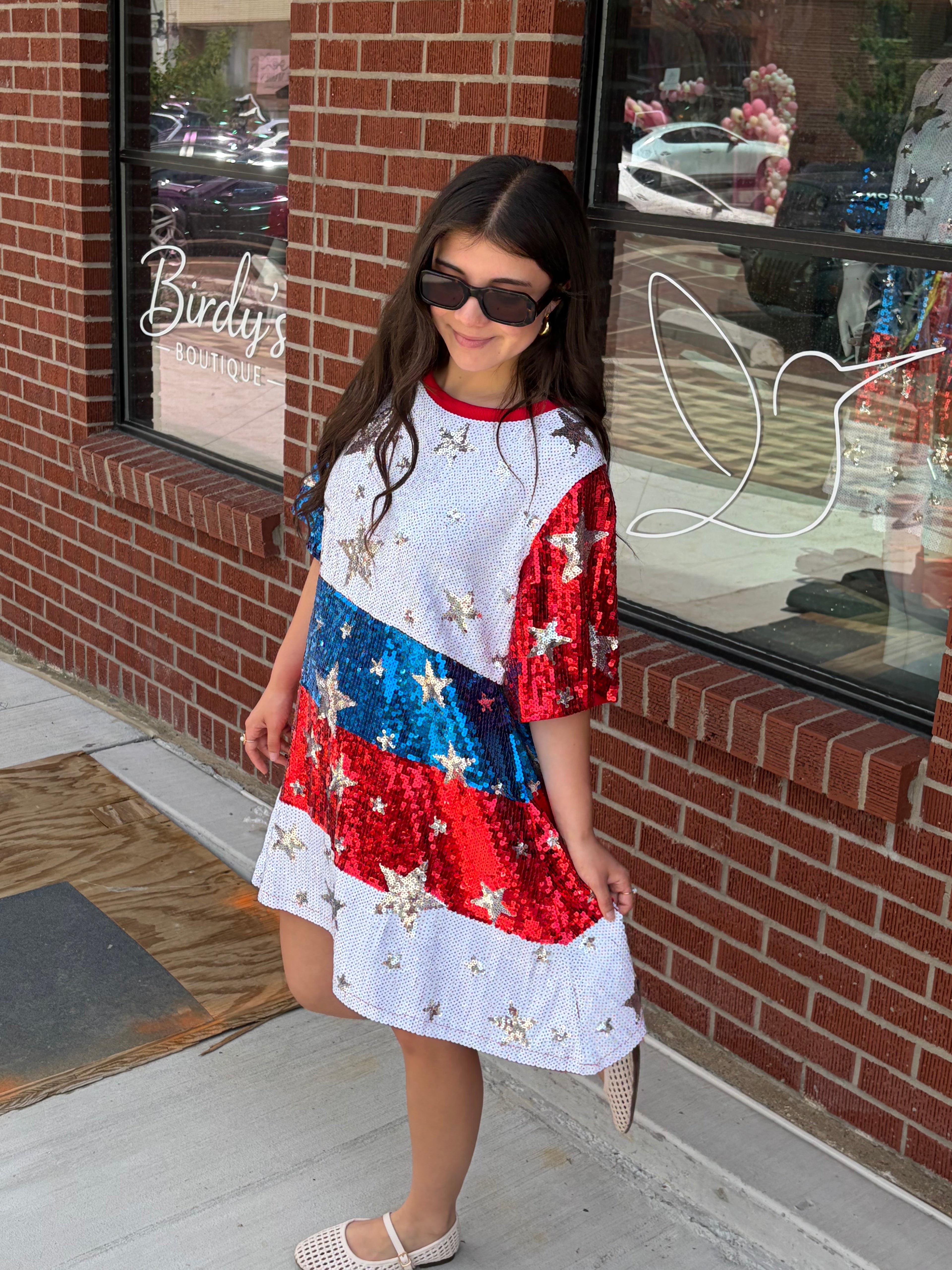 Stars & Stirpes Sequin Dress