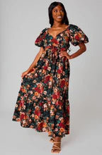 Puffed Sleeve Floral Maxi