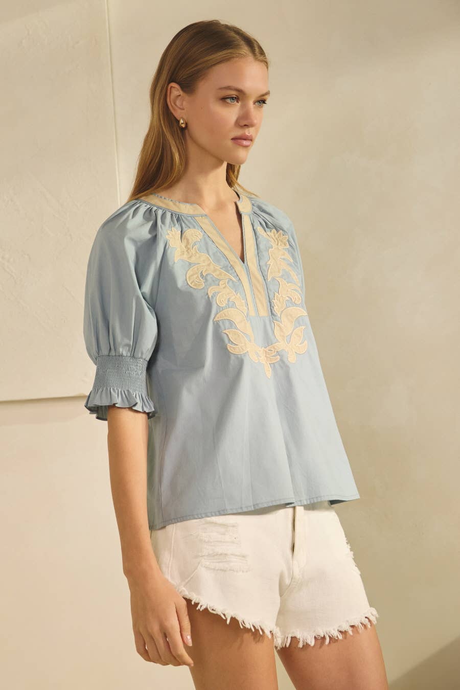 Plus Cotton Poplin Top