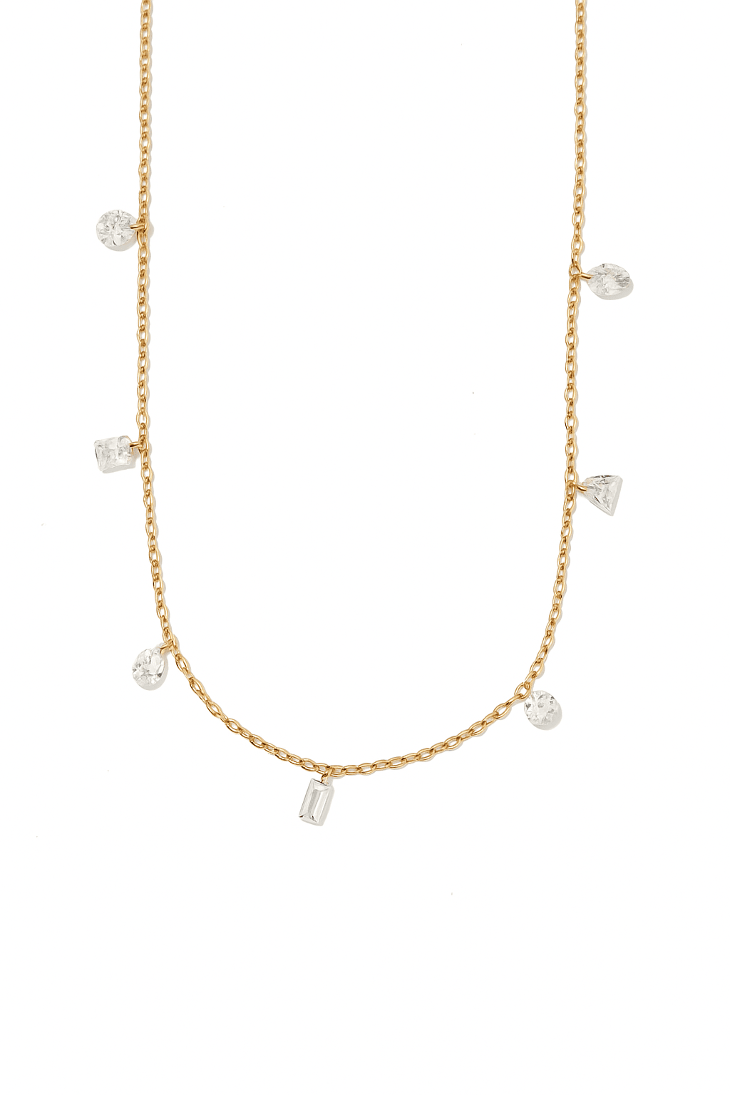 Necklace - Allegra Clear Gold