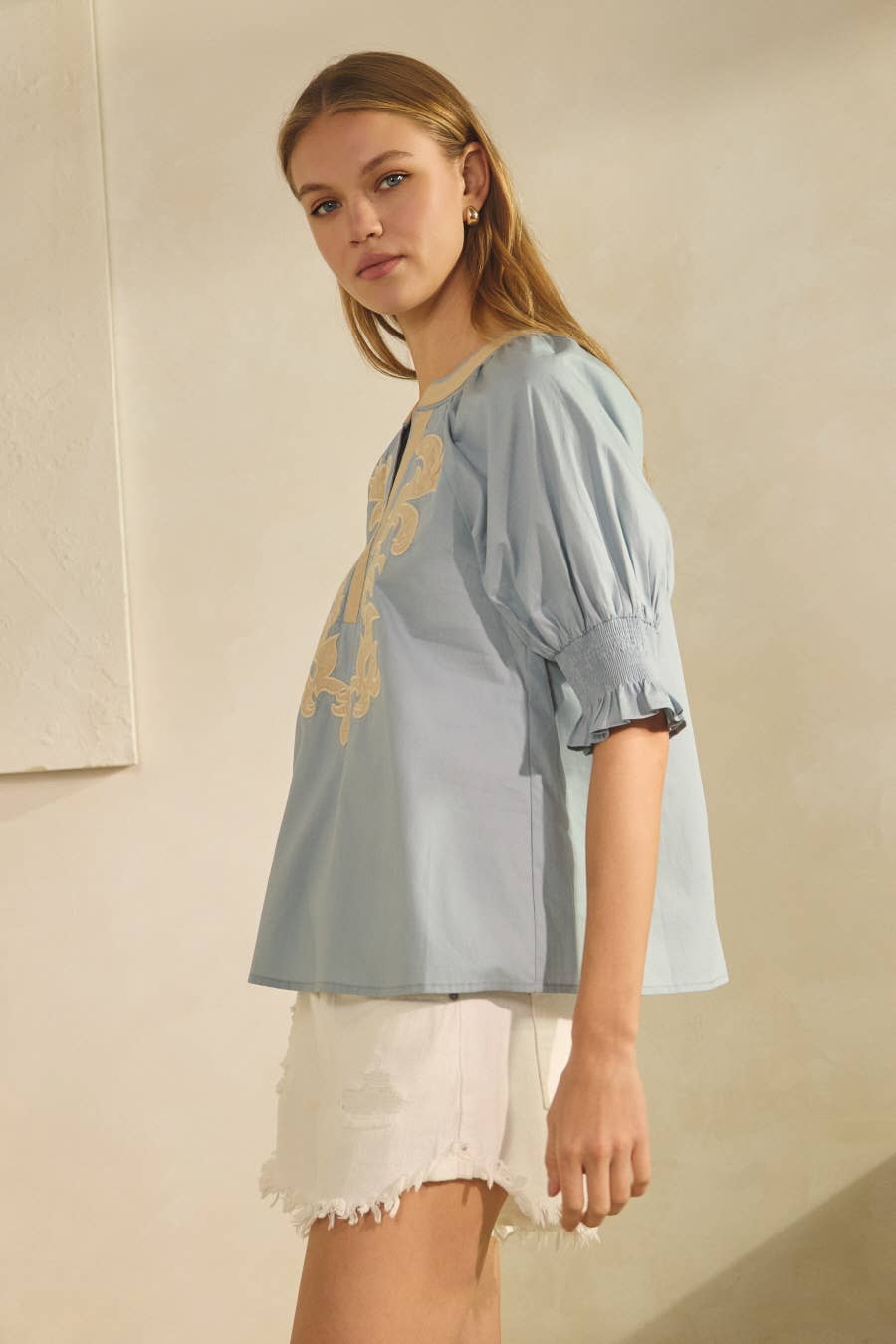Plus Cotton Poplin Top