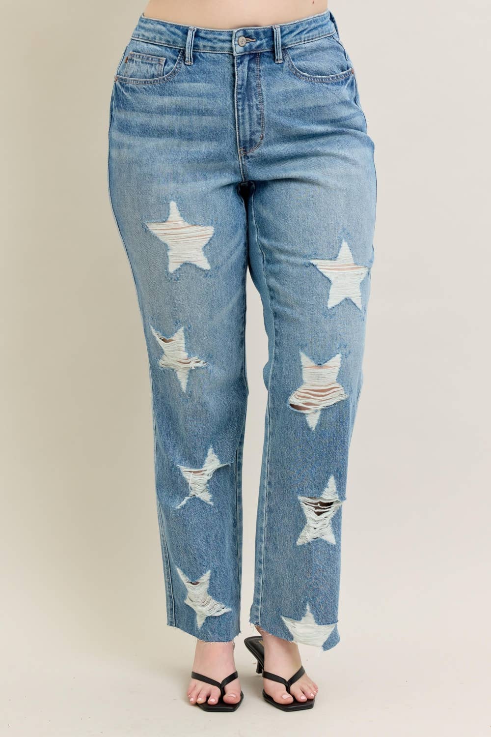 HW Rigid Magic Star Shaped Destroy 90's Straight - PLUS