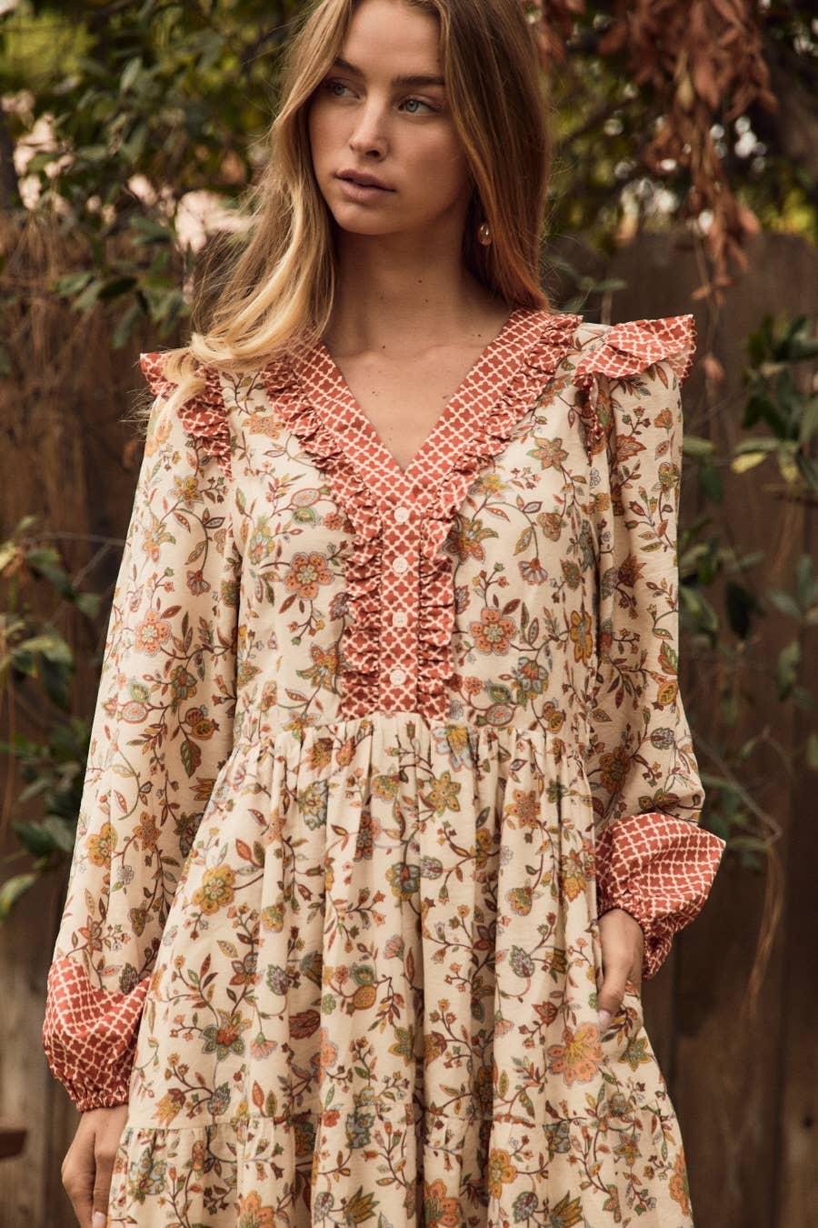 Floral Print Midi Dress