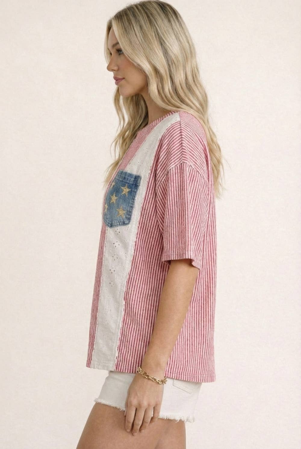 4th of July Feminine classic Americana top