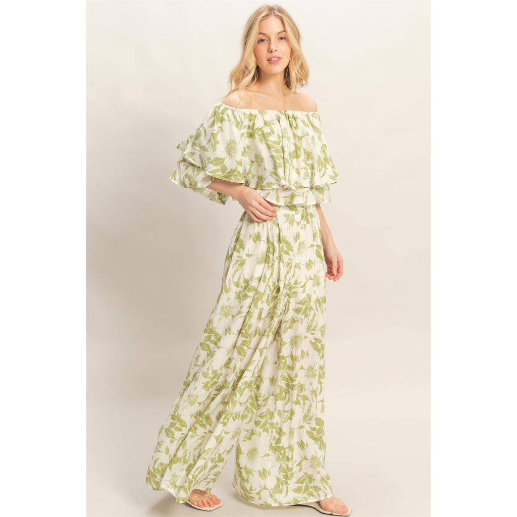 Floral Wide Leg Pants