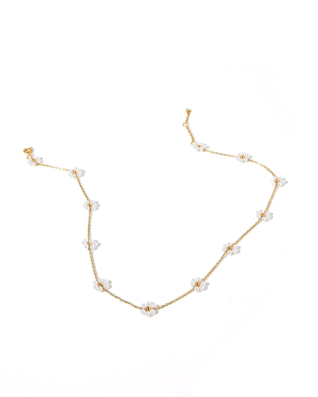 Necklace - Gracie Flower Pearl