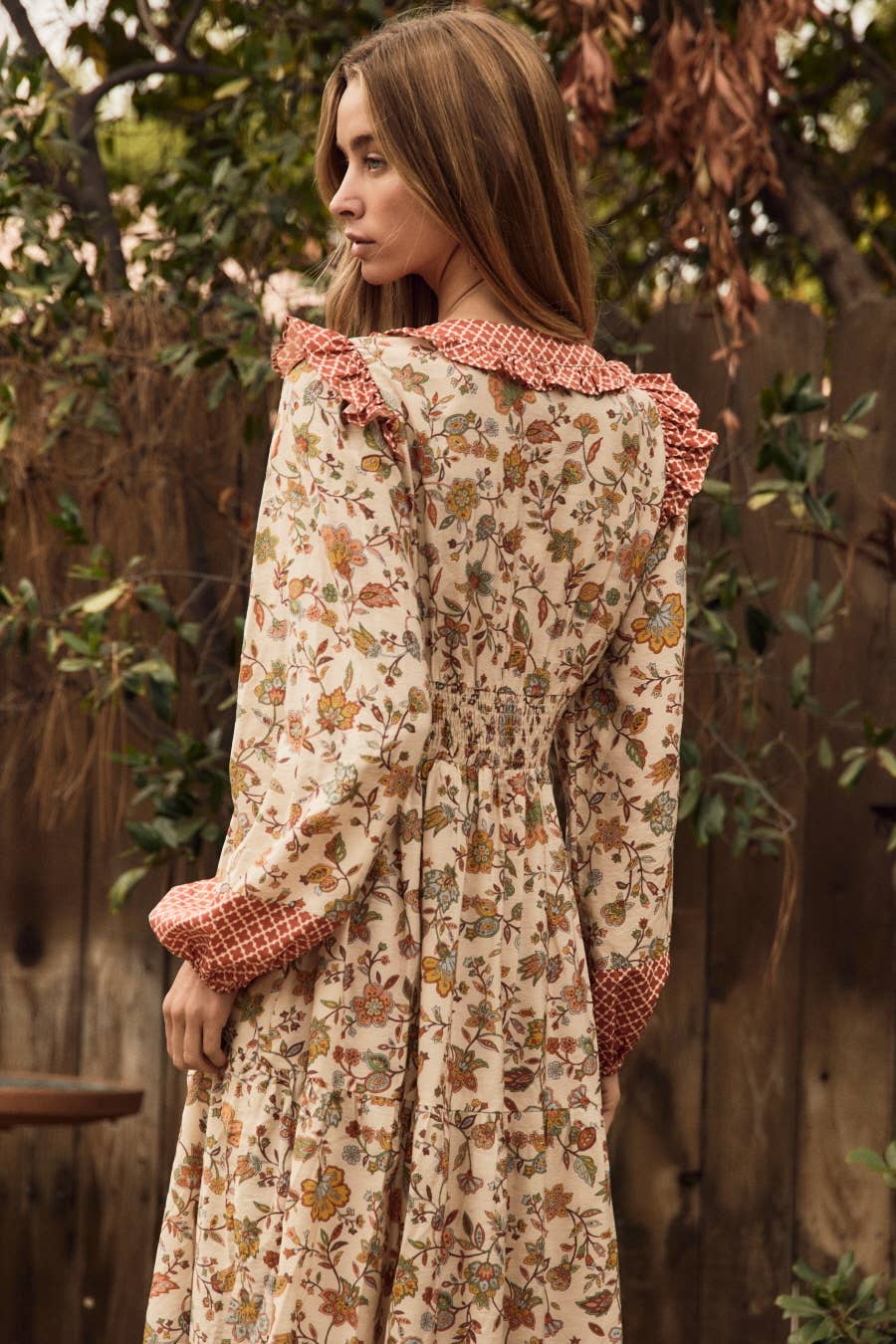 Plus Floral Print Midi Dress