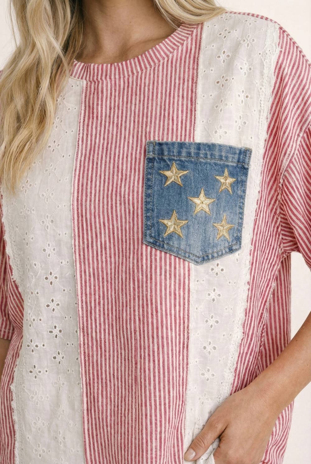 4th of July Feminine classic Americana top