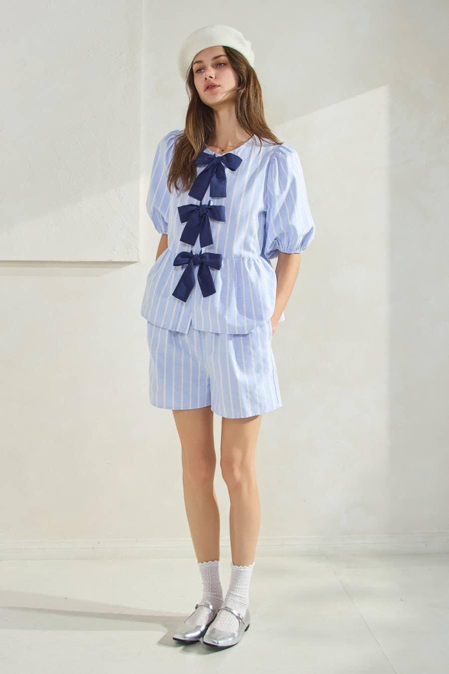 Plus Sailor Collection Striped Shorts