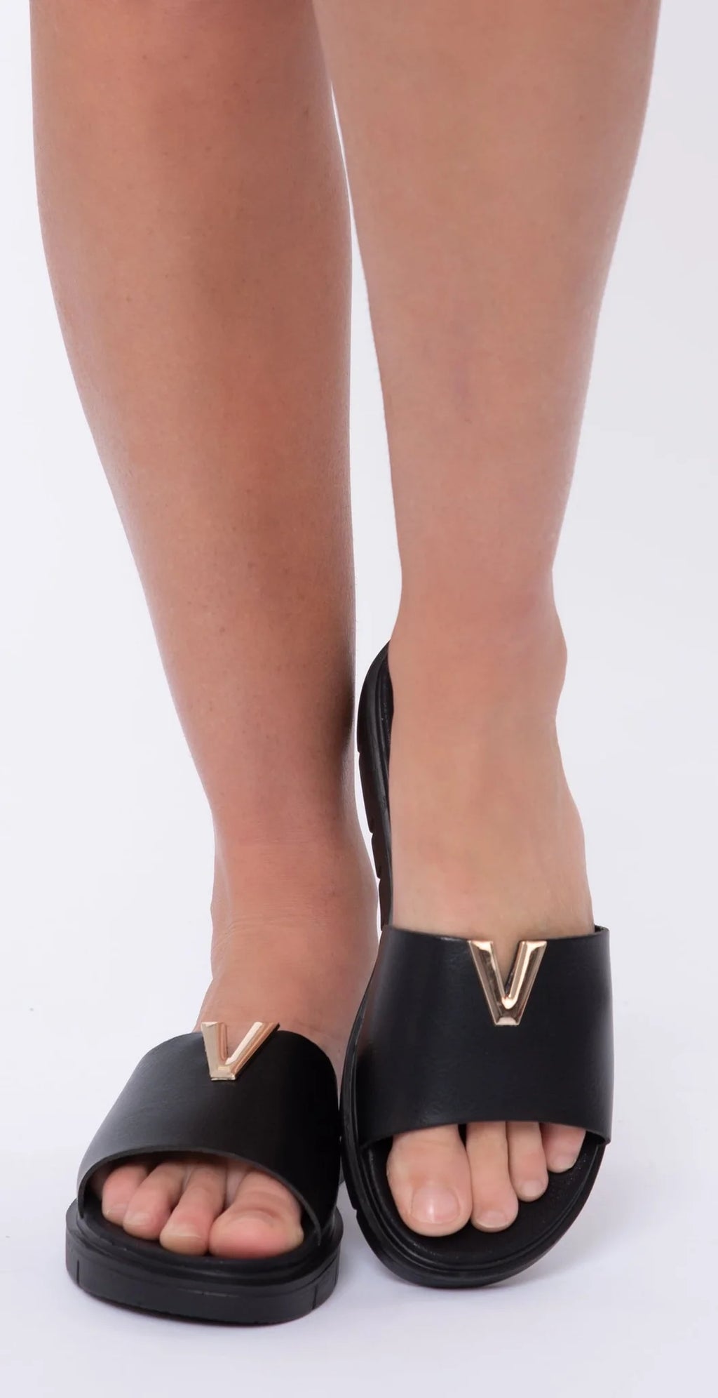 V Platform Slides - Black