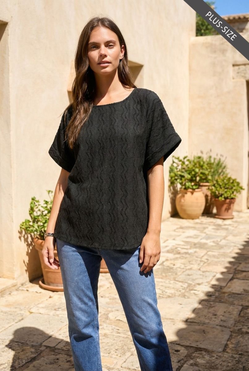Plus Textured Top
